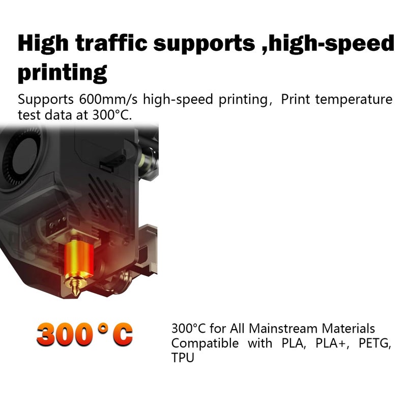 HzdaDeve 0.4MM 0.6MM 0.8MM Integrated Hardened Steel Nozzles for Kobra 3 Max Combo Quick-Swap High Flow High Speed Throat Tube Nozzles Print Head Extruder Kit Hot End for Anycubic Printer (3PK) - Image 5